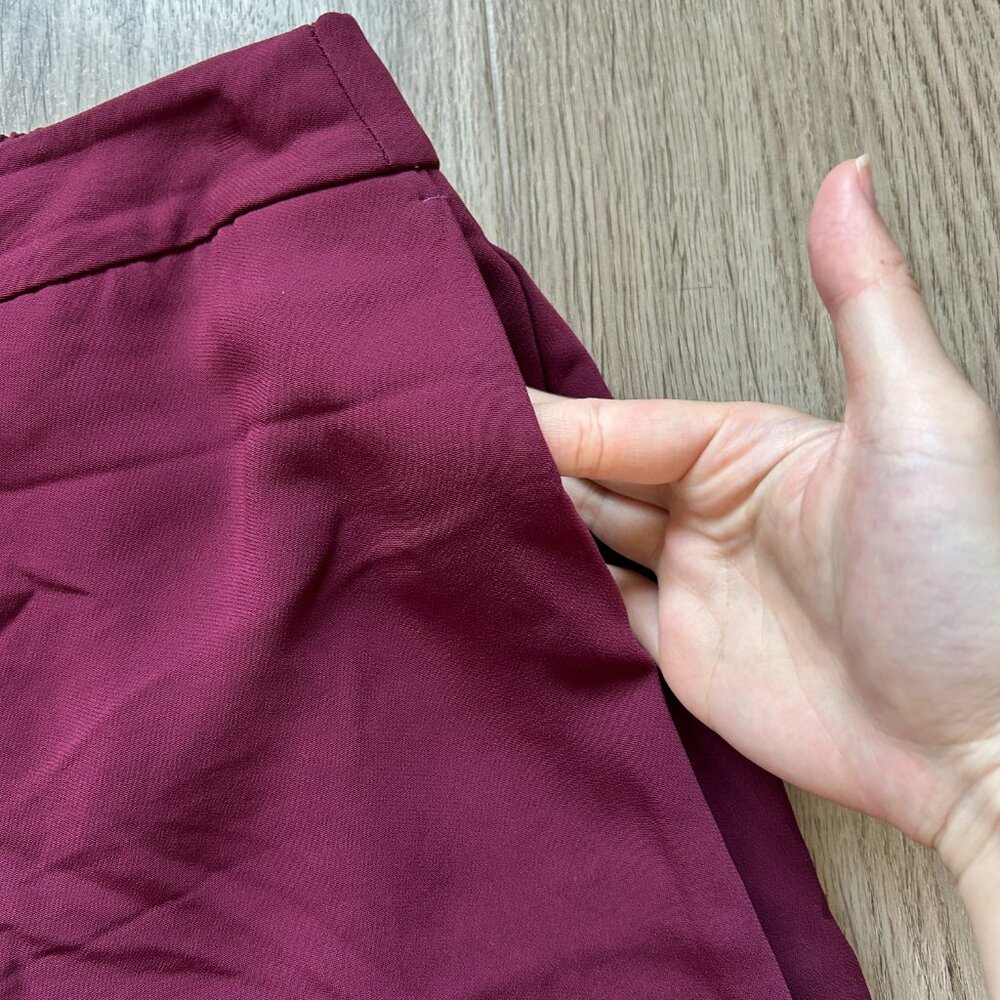 Boden Wide Leg Pull On Pants in Burgundy Size 12R - Picture 5 of 11